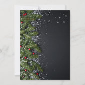 Invitation à une fête de Noël rustique avec un bea (Dos)