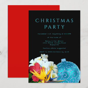 Invitation à une fête de Noël sur la plage aux fle