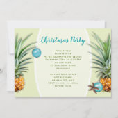 Invitation à une fête de Noël tropicale à l'ananas (Devant)
