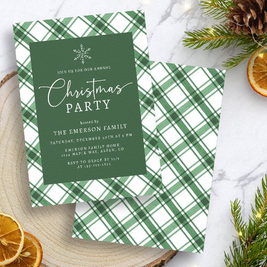 Invitation à une fête de Noël verte