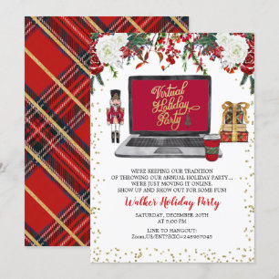 Invitation à une fête de Noël virtuelle
