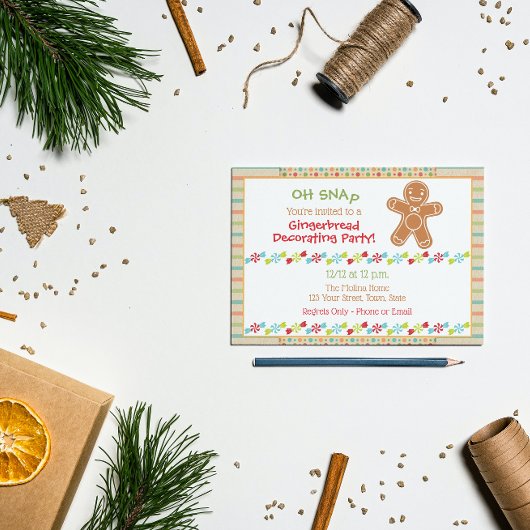 Invitation à une fête de pain d'épices