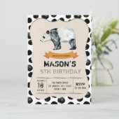 Invitation à une fête de panda mignon (Debout devant)