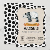 Invitation à une fête de panda mignon (Devant / Derrière)