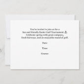 Invitation à une fête de Pâques de golf pour golfe (Dos)