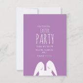 Invitation à une fête de Pâques simple avec lapin  (Devant)