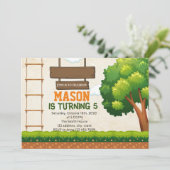 Invitation à une fête de parcours en cime d'arbres (Debout devant)