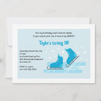Invitation à une fête de patinage hivernale