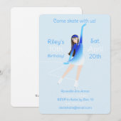 Invitation à une fête de patinage sur glace (Devant / Derrière)