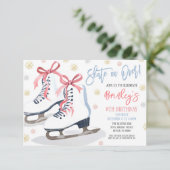 Invitation à une fête de patinage sur glace (Debout devant)