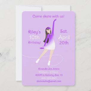 Invitation à une fête de patinage sur glace