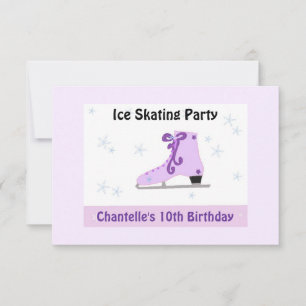 Invitation à une fête de patinage sur glace