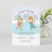 Invitation à une fête de patinage sur glace pour e (Debout devant)