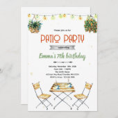 Invitation à une fête de patio (Devant / Derrière)