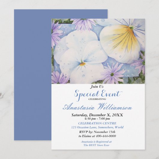 INVITATION À UNE FÊTE DE PATIO EXTÉRIEUR (Devant / Derrière)