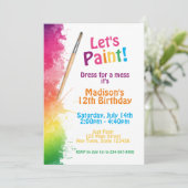 Invitation à une fête de peinture artistique (Debout devant)