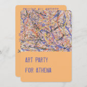 Invitation à une fête de peinture artistique pour (Devant / Derrière)