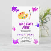 Invitation à une fête de peinture d'art violet (Debout devant)