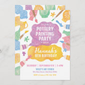 Invitation à une fête de peinture de poterie (Devant / Derrière)