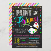 Invitation à une fête de peinture et de pyjamas (Devant / Derrière)