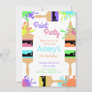 Invitation à une fête de peinture, fête artistique