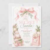 Invitation à une fête de Père Noël secret (Devant)