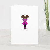 Invitation à une fête de petite fille noire de mod (Dos)