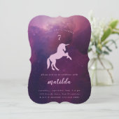 Invitation à une fête de photo de licorne de galax (Debout devant)