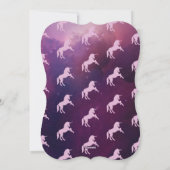 Invitation à une fête de photo de licorne de galax (Dos)