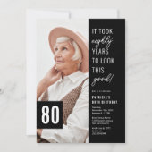 Invitation à une fête de photo pour les 80 ans (Devant)