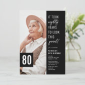 Invitation à une fête de photo pour les 80 ans (Debout devant)