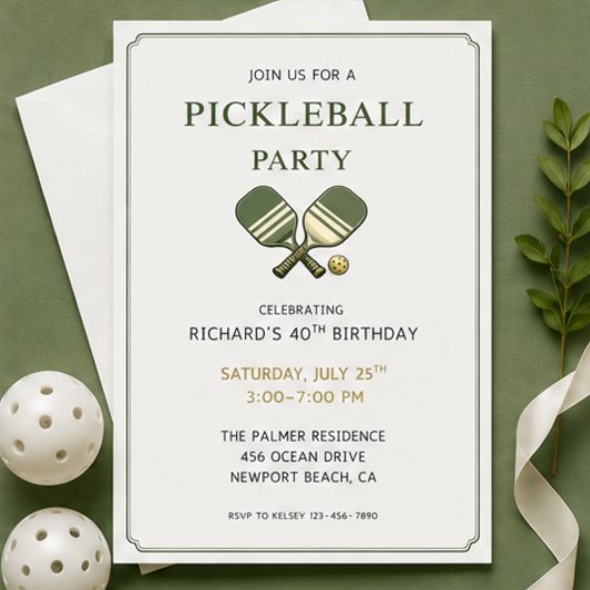 Invitation à une fête de Pickleball