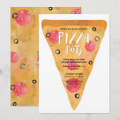 Invitation à une fête de pizza (Devant / Derrière)