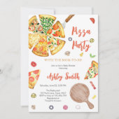 Invitation à une fête de pizza d'anniversaire Pizz (Devant)
