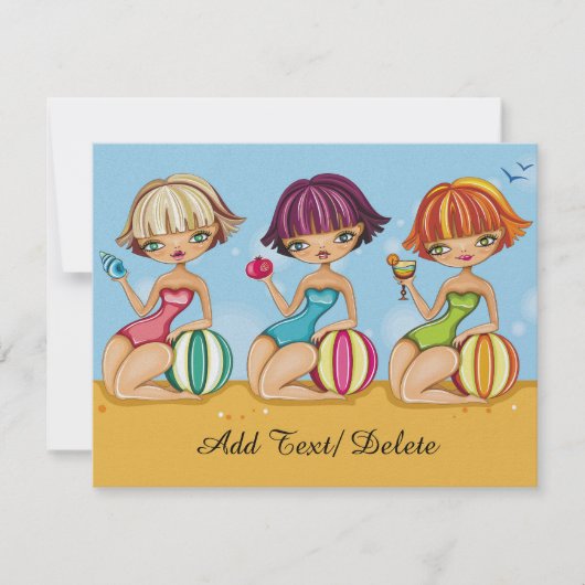 Invitation à une fête de plage (Devant)