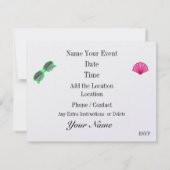 Invitation à une fête de plage (Dos)