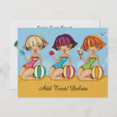 Invitation à une fête de plage (Devant / Derrière)