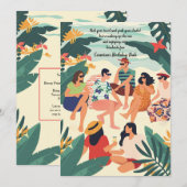 Invitation à une fête de plage entre amis (Devant / Derrière)