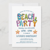 Invitation à une fête de plage vibrante (Devant)