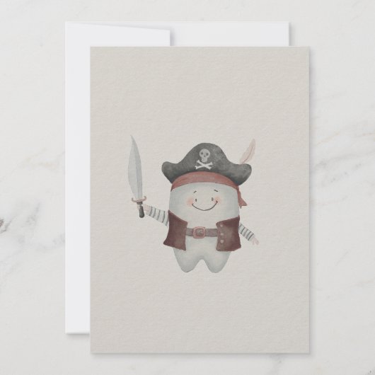 Invitation à une fête de première dent de pirate (Dos)