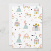 Invitation à une fête de princesse de conte de fée (Dos)