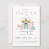 Invitation à une fête de princesse de conte de fée (Devant)