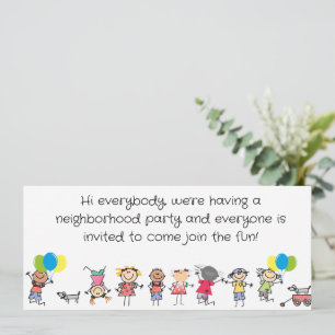 INVITATION À UNE FÊTE DE QUARTIER