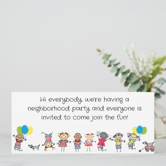 INVITATION À UNE FÊTE DE QUARTIER (Debout devant)