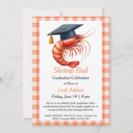 Invitation à une Fête de Remise de Diplôme avec un (Devant)
