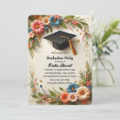 Invitation à une fête de remise de diplômes avec c (Debout devant)