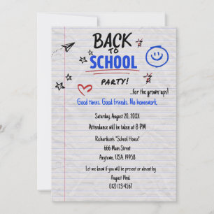Invitation à une fête de rentrée scolaire Célébr