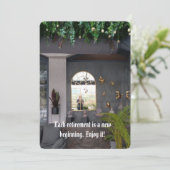 Invitation à une fête de retraite avec photo (Debout devant)