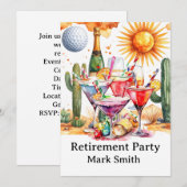 Invitation à une fête de retraite de golf en Arizo (Devant / Derrière)