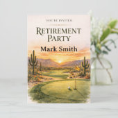 Invitation à une fête de retraite de golf en Arizo (Debout devant)